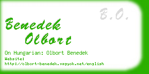 benedek olbort business card